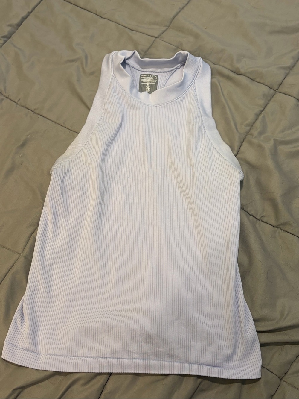 Athleta Light Lavender Ribbed High-Neck Tank